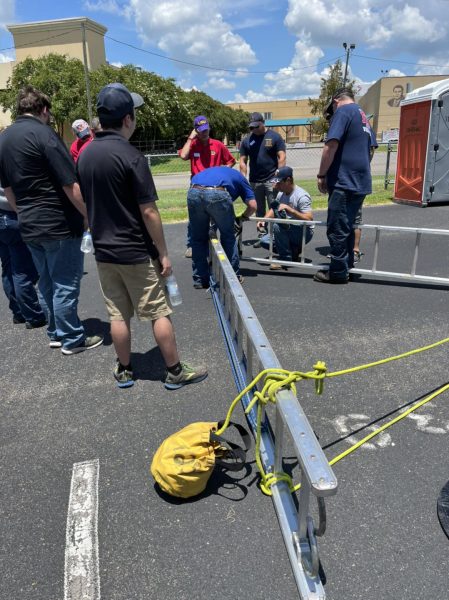 YFD fire and rescue training ladder